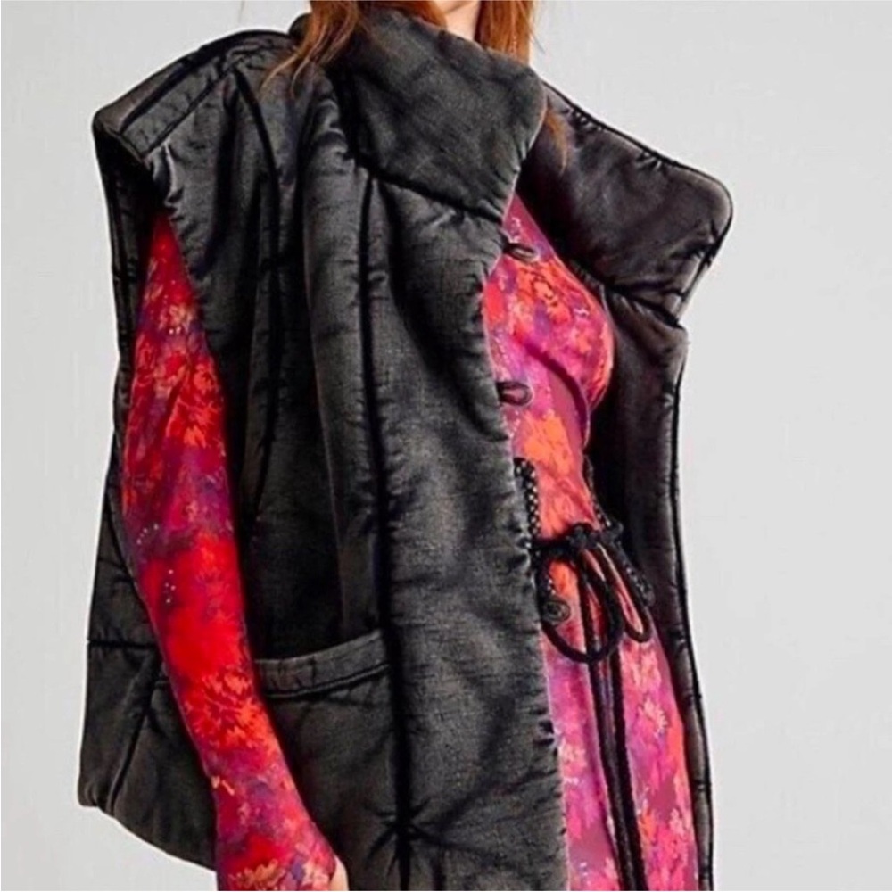 Free People Charcoal Gray Women's Vest